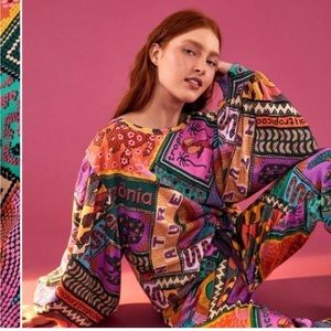 Farm Rio “dotted scarf” sweatshirt